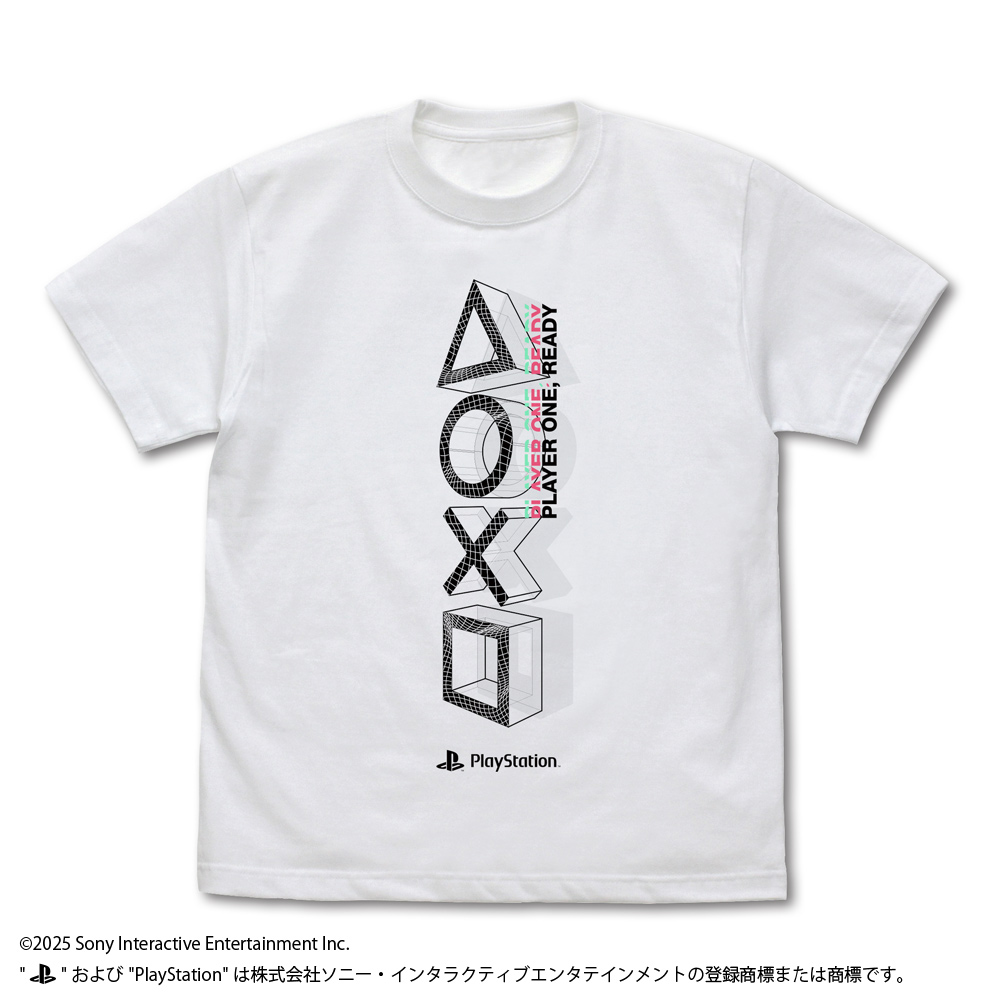 プレイステーション_Sサイズ_Tシャツ for PlayStation Shapes Logo Meta MeshVer./WHITE