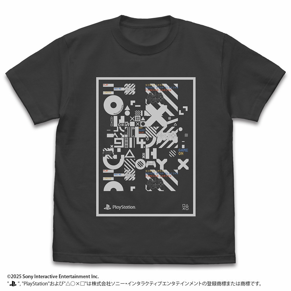 プレイステーション_Lサイズ_Tシャツ for PlayStation Typographic LifeformsVer./SUMI