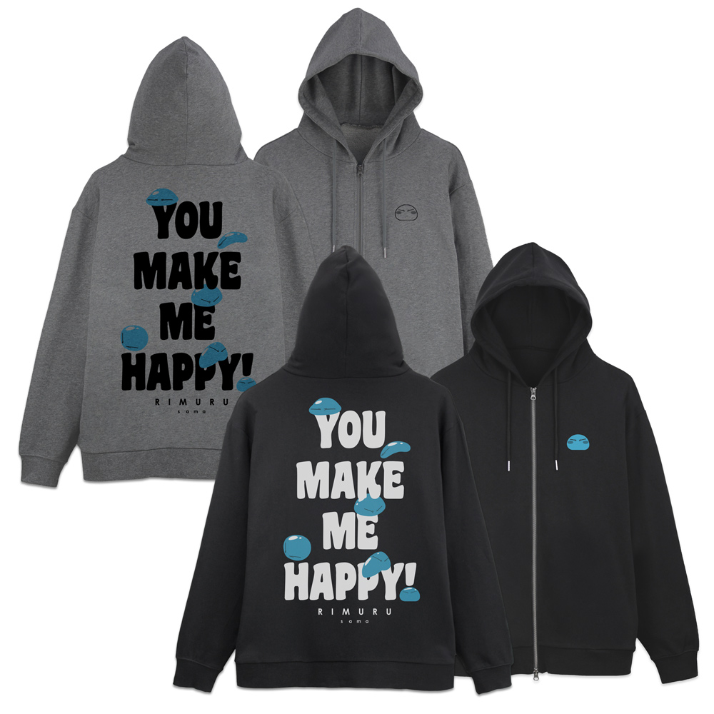 転生したらスライムだった件_Lサイズ_みんなのリムル様 ジップパーカー Ver.2.0/BLACK