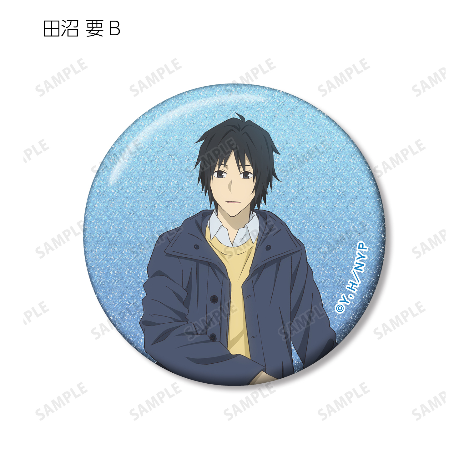 夏目友人帳_描き下ろし 雨の日ver. トレーディンググリッター缶バッジ