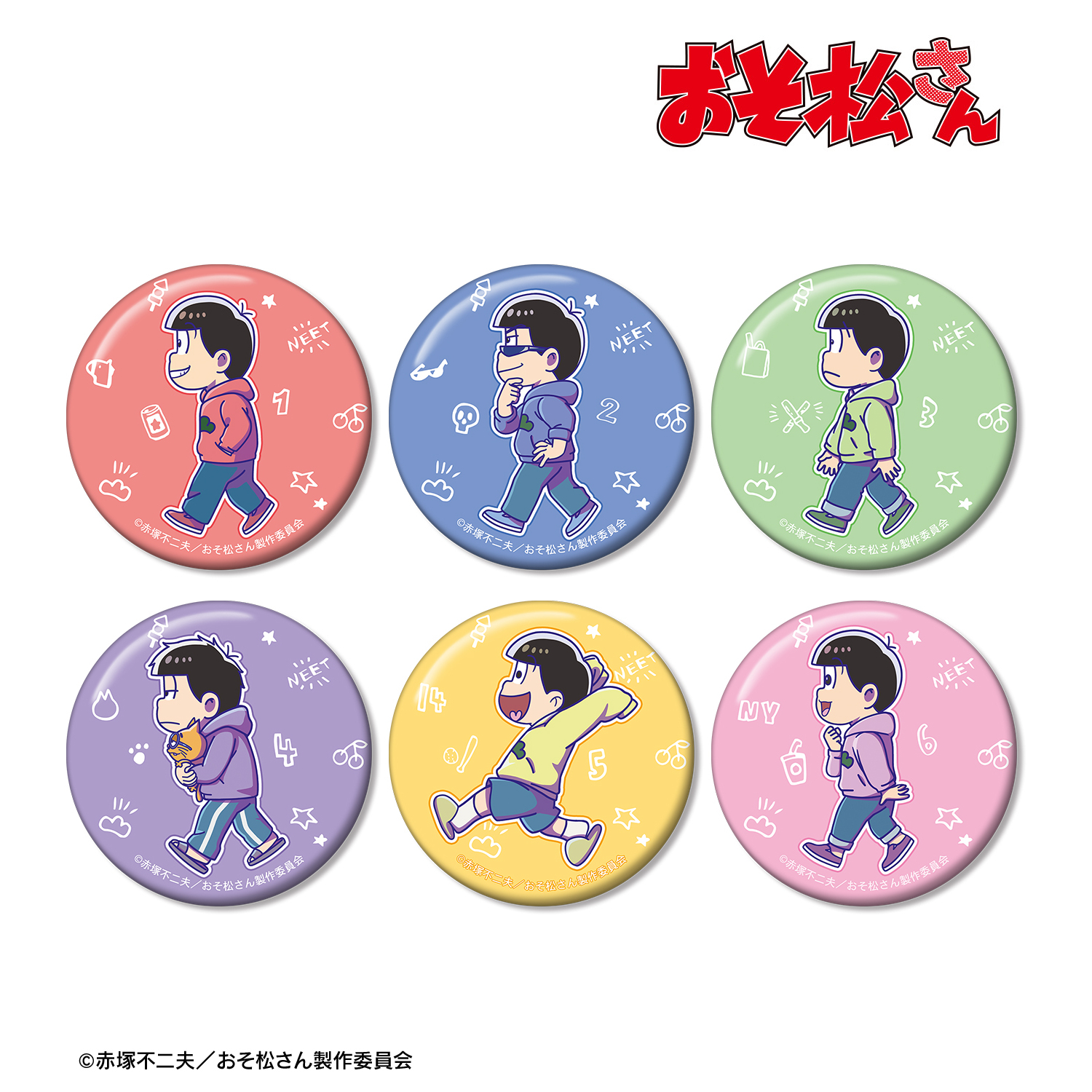 おそ松さん_ちびとこ 缶バッジ6個セット