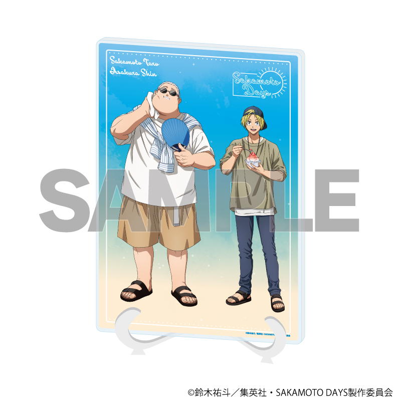 SAKAMOTO DAYS_(A5サイズ)_アクリルアートボード17/坂本太郎&朝倉シン 夏私服ver.(描き下ろしイラスト)
