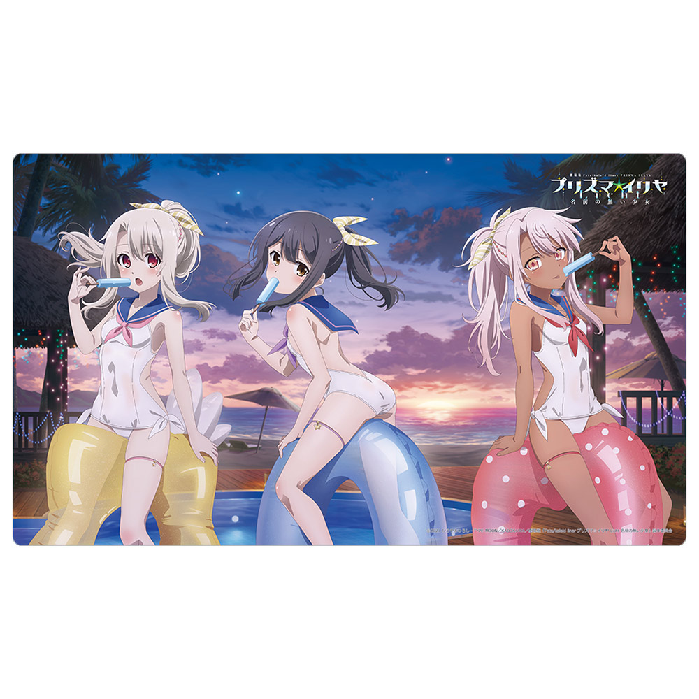 劇場版 Fate/kaleid liner プリズマ☆イリヤ Licht 名前の無い少女_描き下ろしラバーマット(イリヤ&美遊&クロエ/セーラー水着)