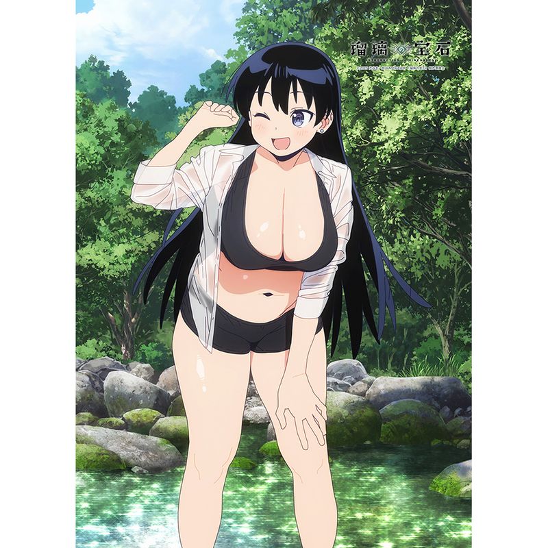 くじコレ 瑠璃の宝石【コレクションstyle】 荒砥凪タペストリー 2種セット 瑠璃の宝石_描き下ろしB2タペストリー(荒砥凪/水遊び)Wスエード | 瑠璃