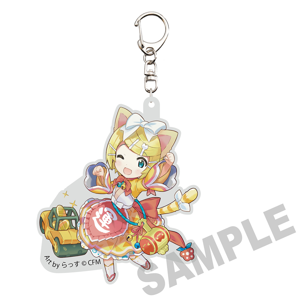 初音ミク×招き猫_ダイカットアクリルキーホルダー 鏡音リン Art by らっす