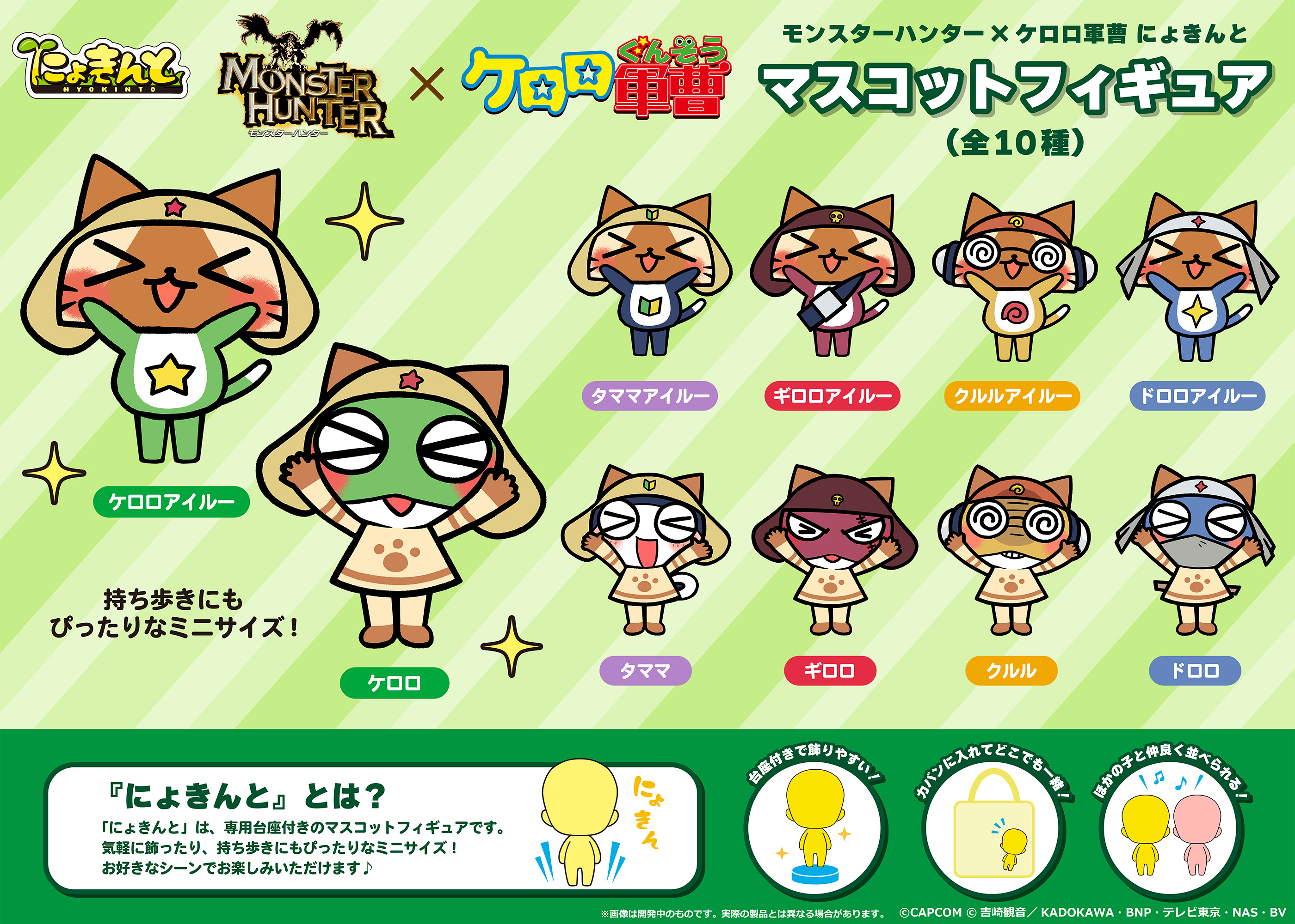 モンスターハンター×ケロロ軍曹_にょきんと マスコットフィギュア【BOX