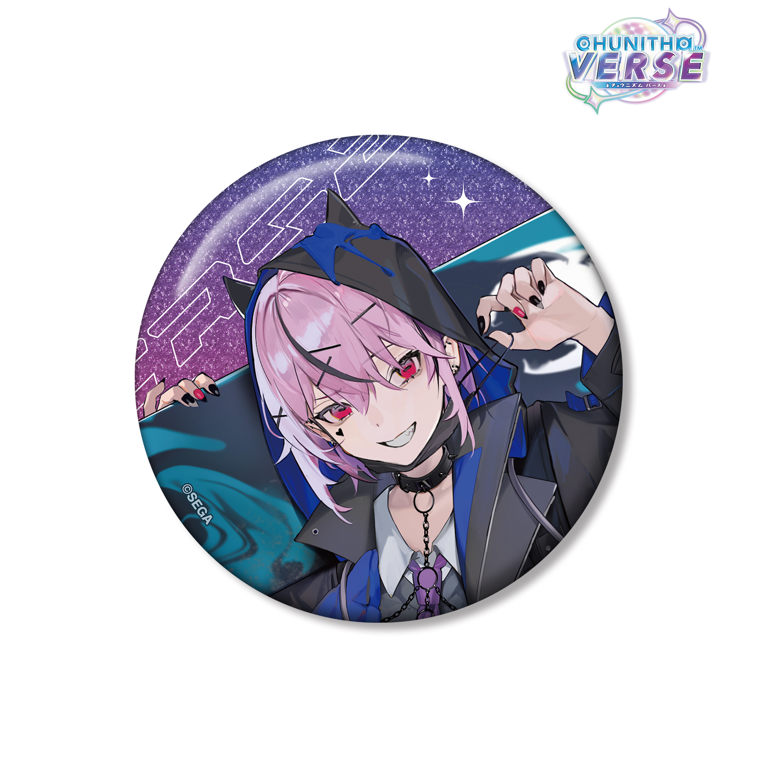 CHUNITHM VERSE_ライチ・アエーシュマ 75mmグリッター缶バッジ 