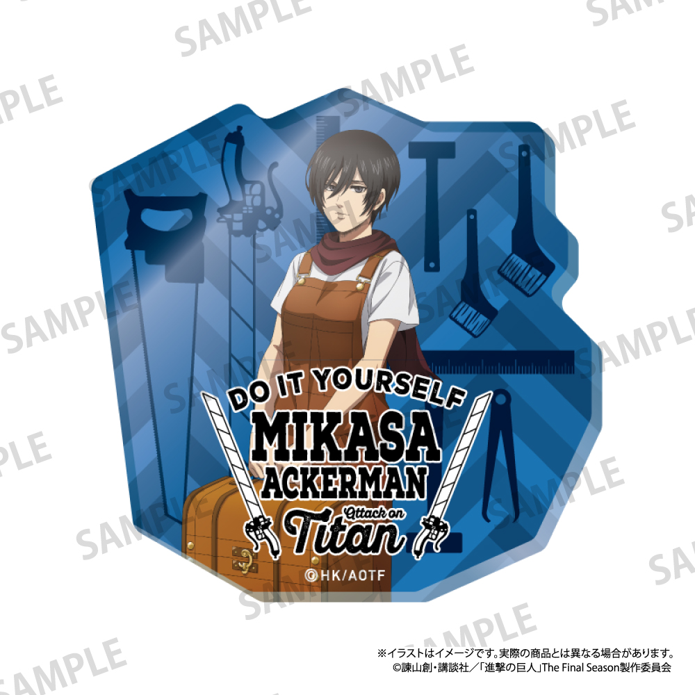進撃の巨人_ダイカットアクリルステッカー ミカサ・アッカーマン（DIY）