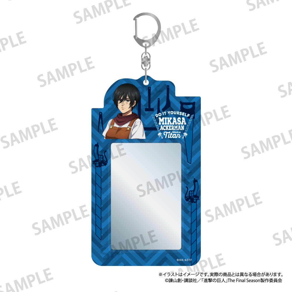 進撃の巨人_カードケースキーホルダー ミカサ・アッカーマン（DIY）