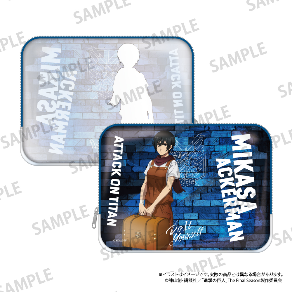 進撃の巨人_スクエアポーチ ミカサ・アッカーマン（DIY）
