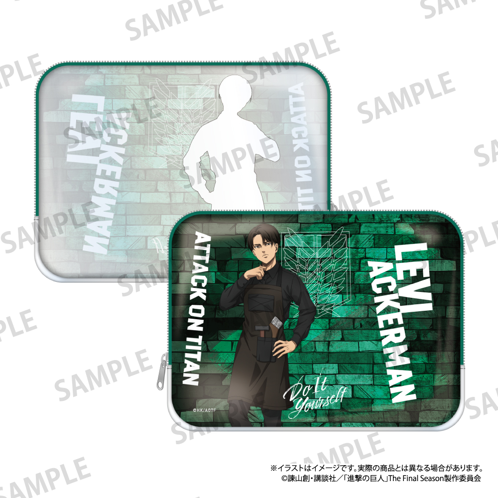 進撃の巨人_スクエアポーチ リヴァイ・アッカーマン（DIY）