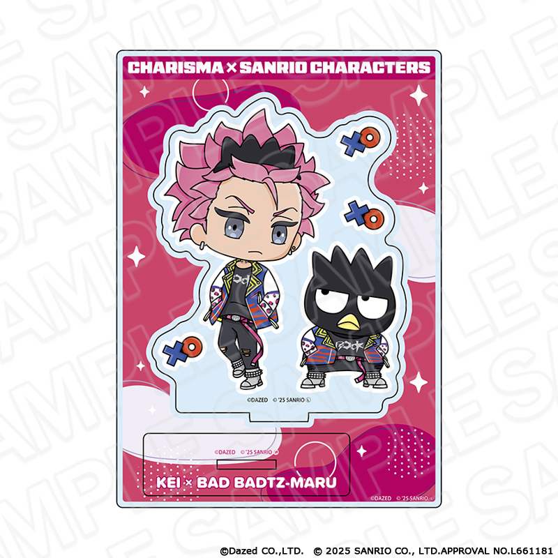 カリスマ×サンリオキャラクターズ_シート型アクリルフィギュア 猿川 慧×バッドばつ丸 vol.2