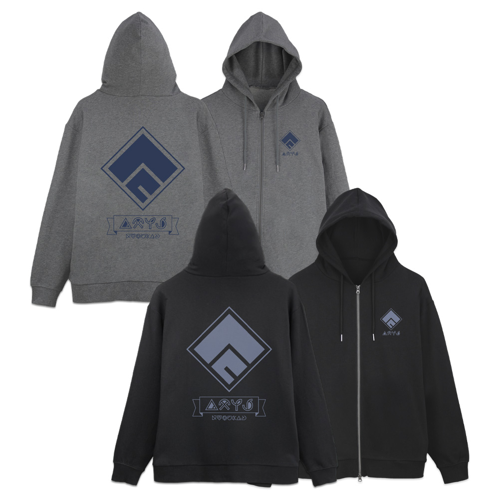 この素晴らしい世界に祝福を!_XLサイズ_アクシズ教 ジップパーカー Ver.3.0/MIX GRAY