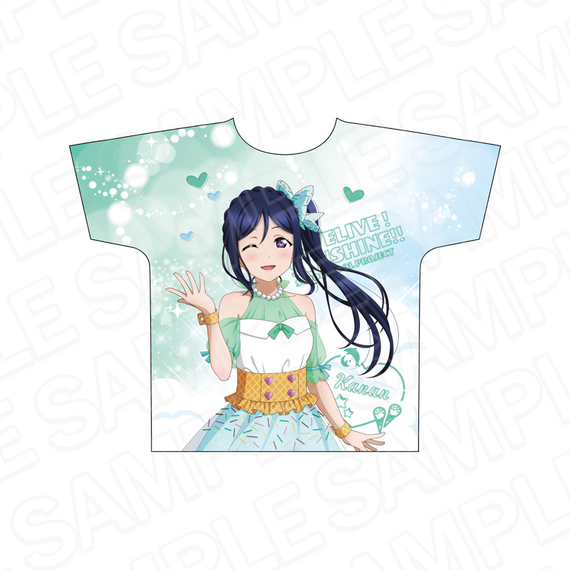 ラブライブ!サンシャイン!!_フルグラフィックTシャツ 松浦果南 Cafe party ver.