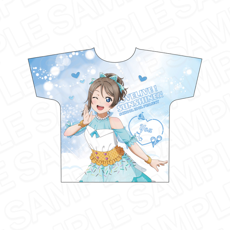 ラブライブ!サンシャイン!!_フルグラフィックTシャツ 渡辺 曜 Cafe party ver.