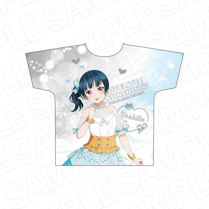 ラブライブ!サンシャイン!!_フルグラフィックTシャツ 津島善子 Cafe party ver.