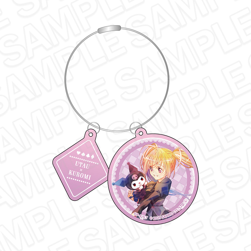 しゅごキャラ!×サンリオキャラクターズ_ワイヤーキーホルダー PALE TONE series ほしな歌唄×クロミ