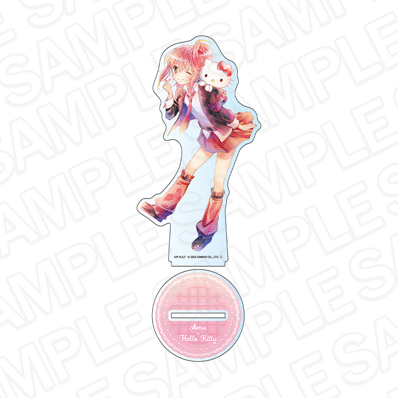 しゅごキャラ!×サンリオキャラクターズ_デカアクリルスタンド PALE TONE series 日奈森あむ×ハローキティ