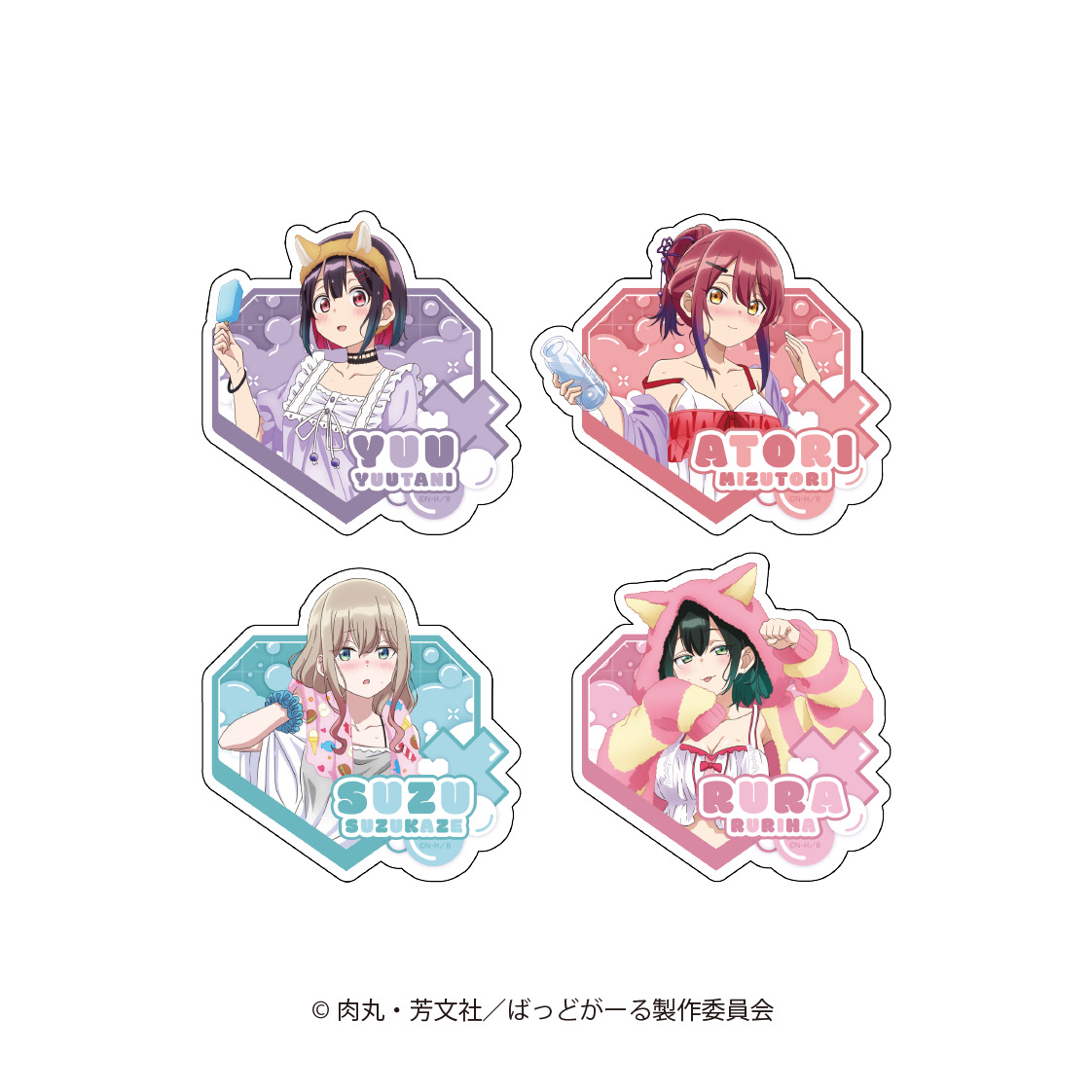 ばっどがーる_ランダムステッカー【BOX/4個入り】