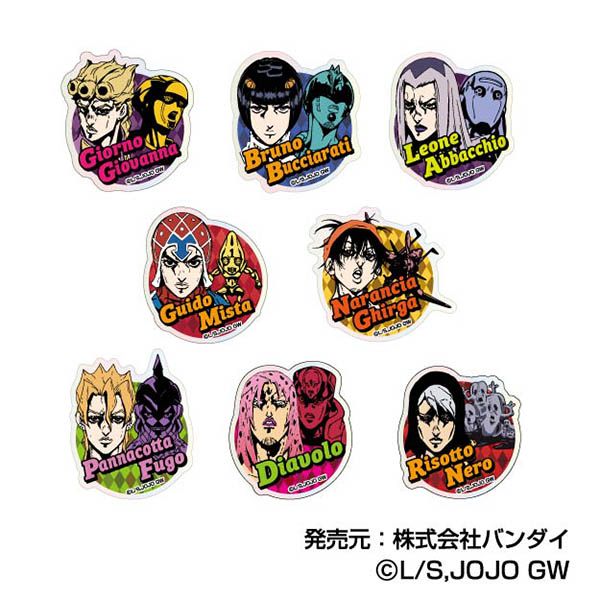 ジョジョの奇妙な冒険 黄金の風_キラッとデバイスステッカー【BOX／16