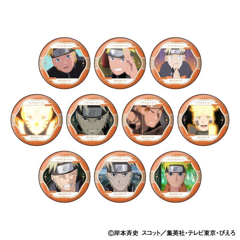 NARUTO-ナルト- 疾風伝_うずまきナルト 顔コレ缶バッジ【BOX／10個入り