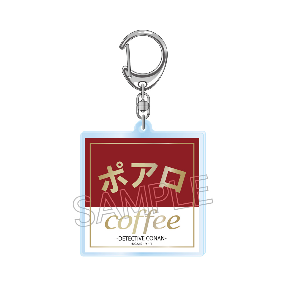 名探偵コナン_喫茶ポアロシリーズ 箔押しアクリルキーホルダー 看板ロゴ