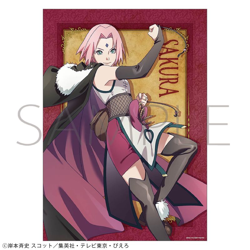 激レア NARUTO うずまきナルト　サクラサク 桜ポスター NARUTO－ナルト－ 疾風伝_A3クリアポスター／春野サクラ 忍伝冒険譚