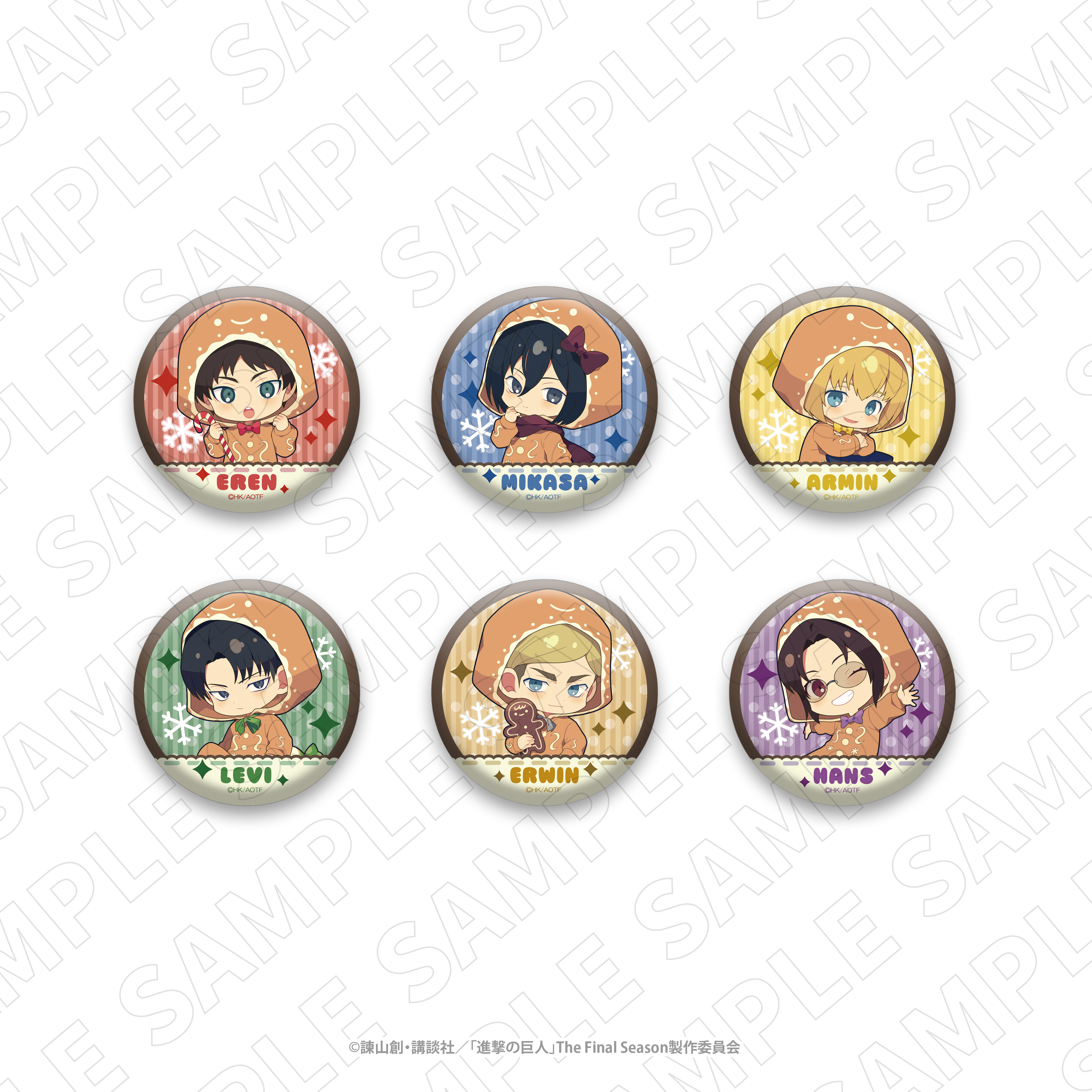 進撃の巨人_3 o'clock ミニキャラ缶バッジ（リヴァイ） | 公式