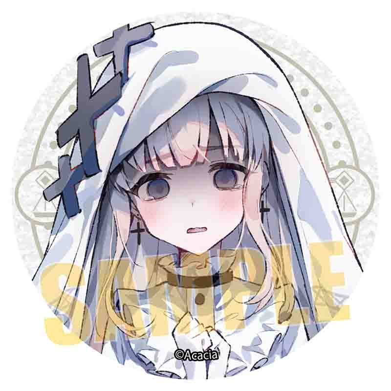 魔法少女ノ魔女裁判 くじメイト E賞 缶バッジ 氷上メルル　まのさば 魔法少女ノ魔女裁判_グリッター缶バッジ 氷上メルル | 魔法少女ノ魔女