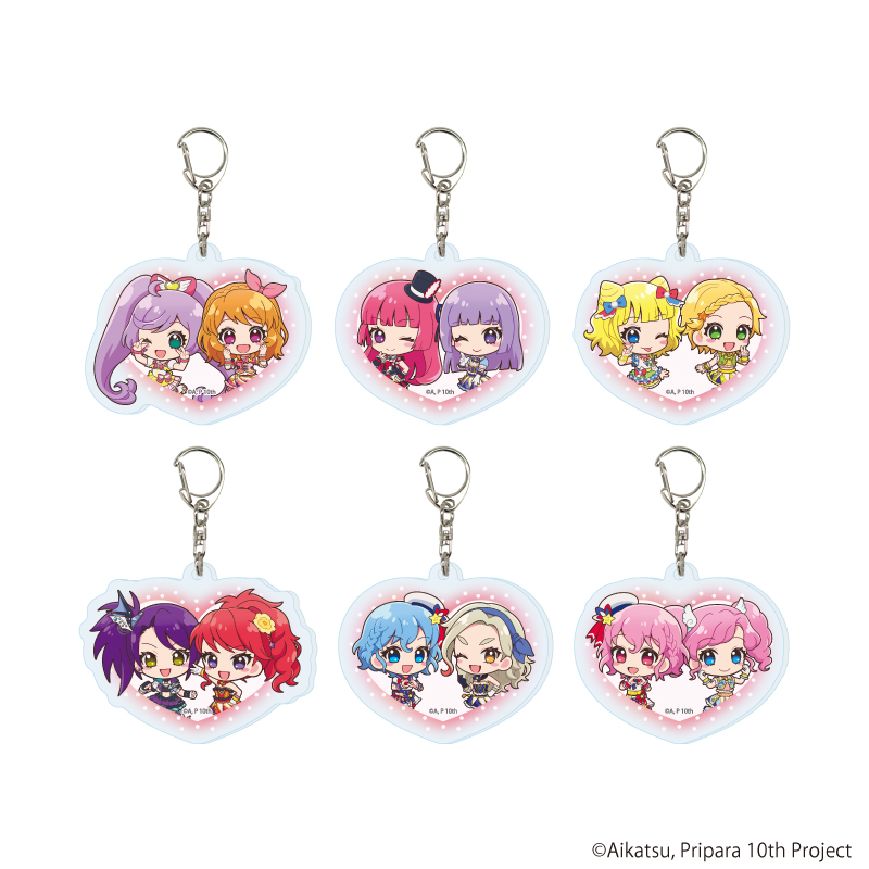 アイカツ！×プリパラ THE MOVIE -出会いのキセキ！-_アクリルキーホルダー01/コンプリートセット(全6種)(ミニキャライラスト)【コンプリートセット/6個入り)】