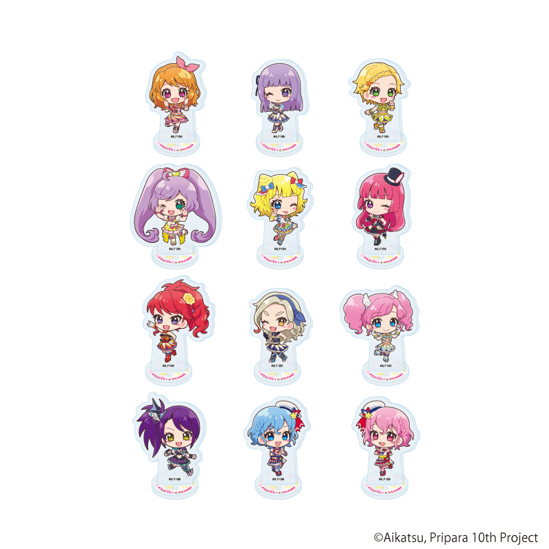 アイカツ！×プリパラ THE MOVIE -出会いのキセキ！-_アクリルぷちスタンド01/コンプリートセット(全12種)(ミニキャライラスト)【コンプリートセット/12個入り)】