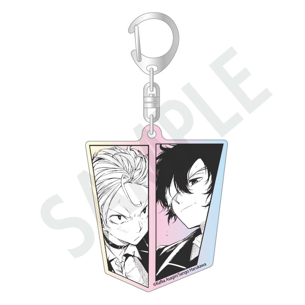 文豪ストレイドッグス STORM BRINGER_オーロラアクリルキーホルダー 太宰治&中原中也