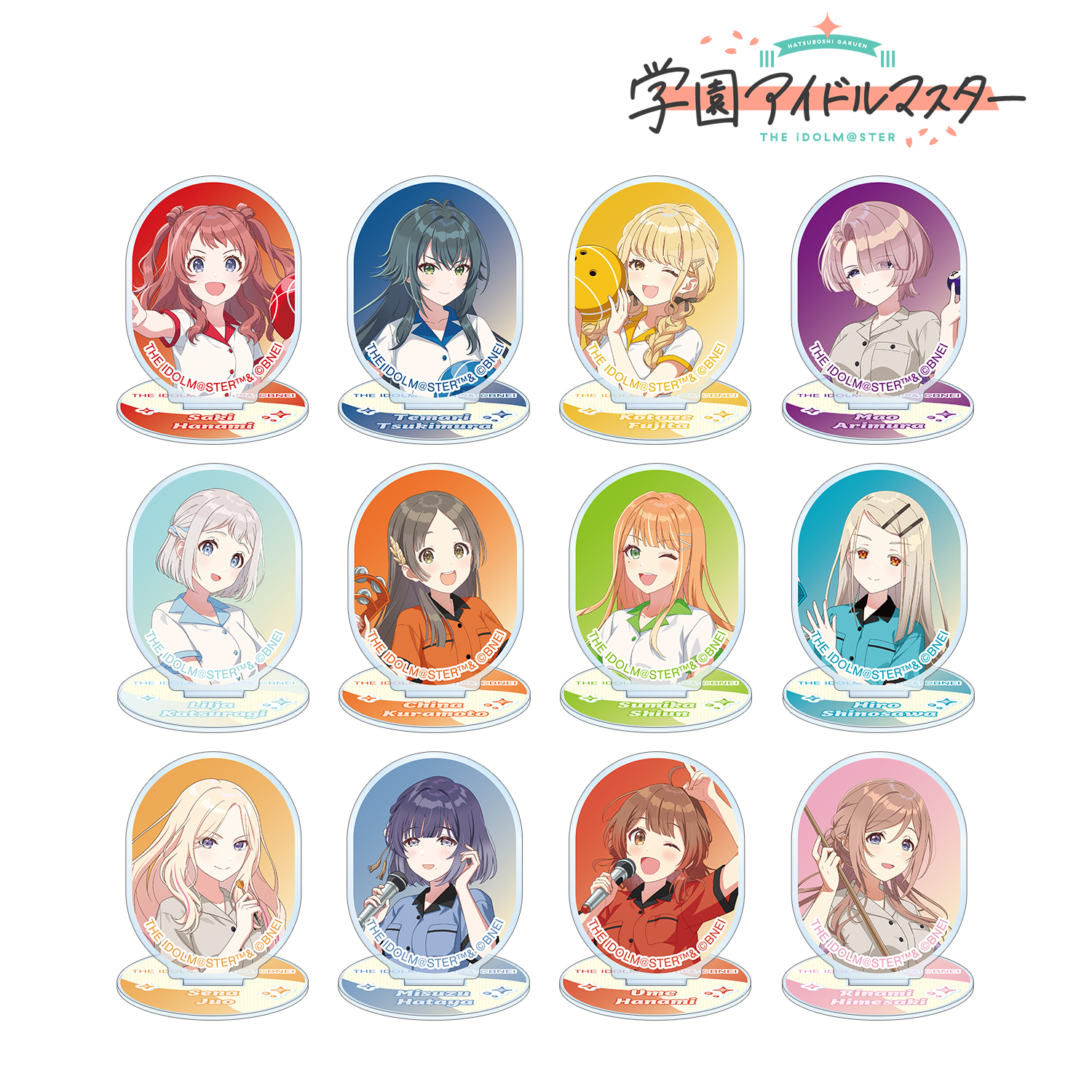 学園アイドルマスター_描き下ろし ボウリングシャツver. トレーディングミニアクリルスタンド(単位/コンプリートBOX)【BOX/12個入り】