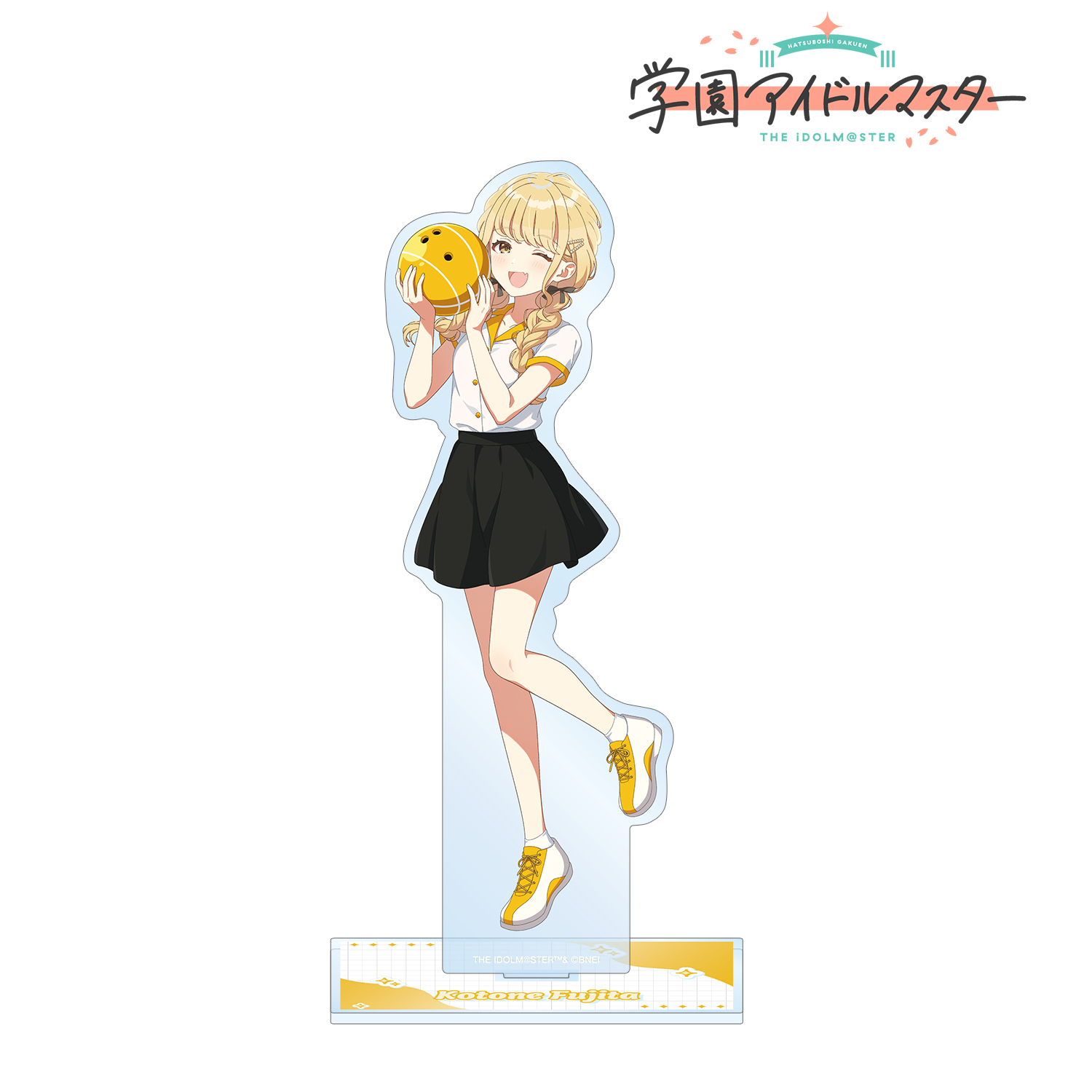 学園アイドルマスター_描き下ろし 藤田ことね ボウリングシャツver. BIGアクリルスタンド