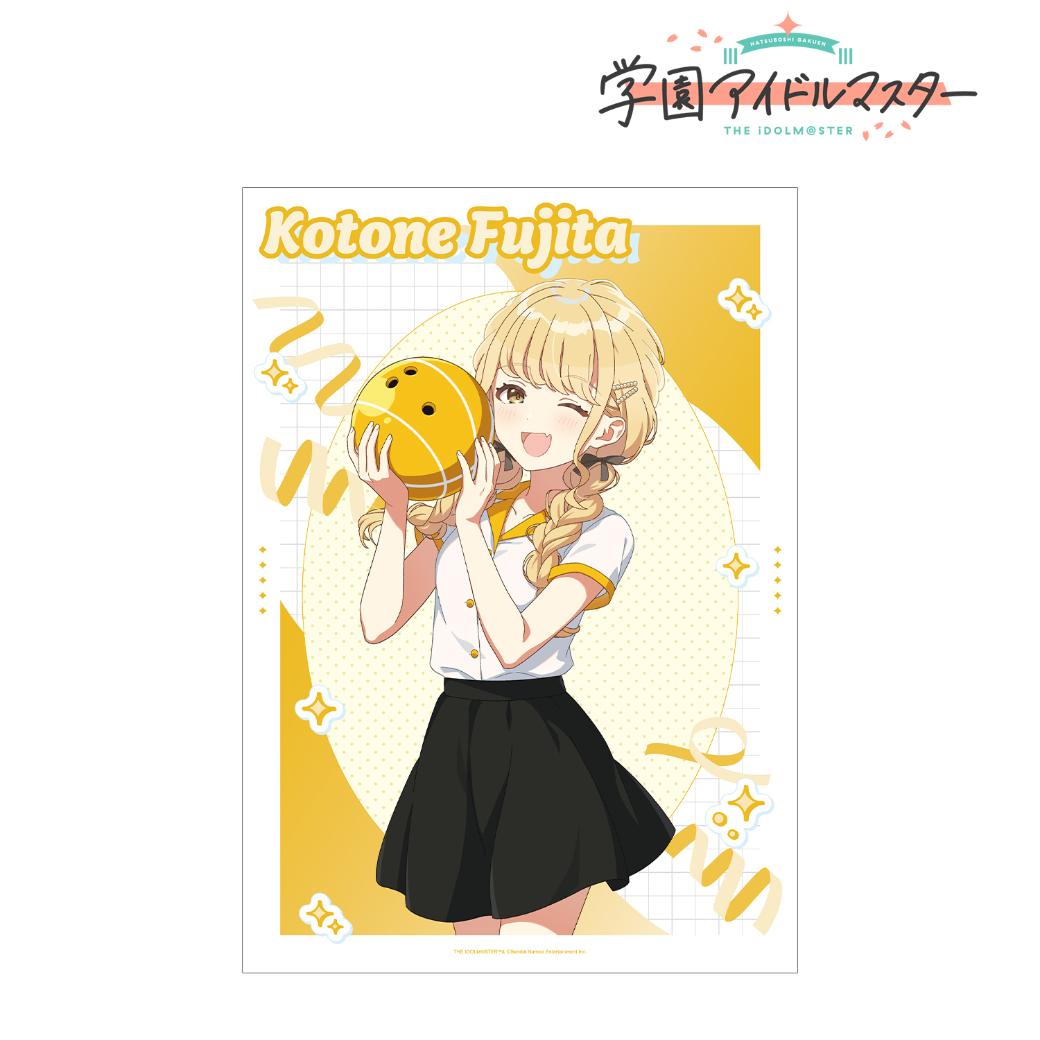 学園アイドルマスター_描き下ろし 藤田ことね ボウリングシャツver. A3マット加工ポスター