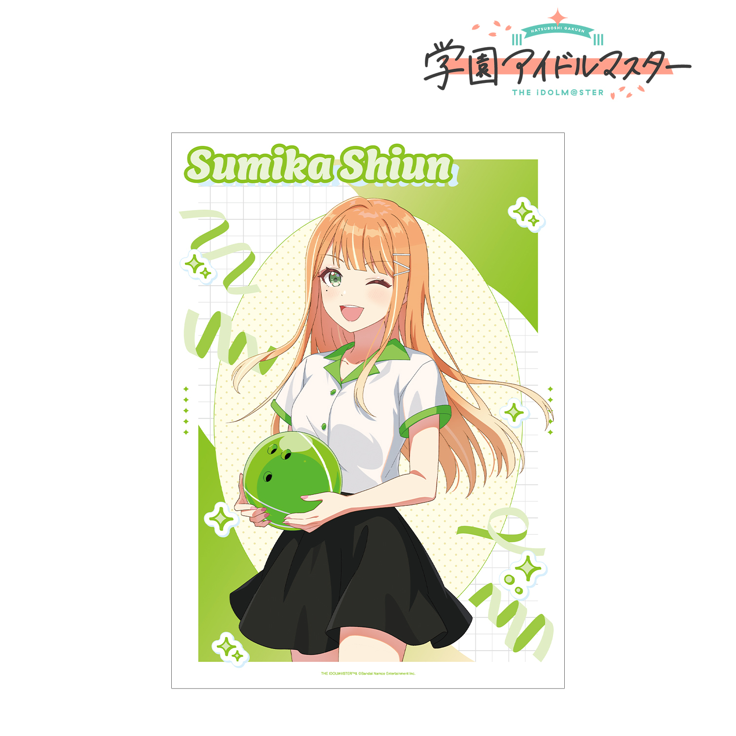 学園アイドルマスター_描き下ろし 紫雲清夏 ボウリングシャツver. A3マット加工ポスター