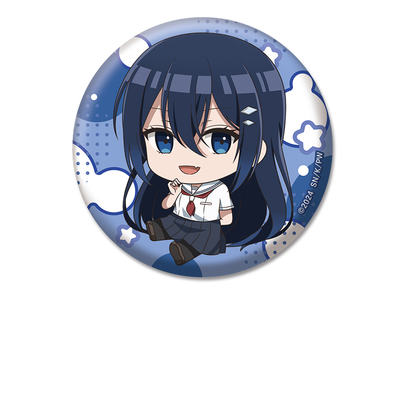 私を喰べたい、ひとでなし_ぺたん娘缶バッジ 近江汐莉 (制服)