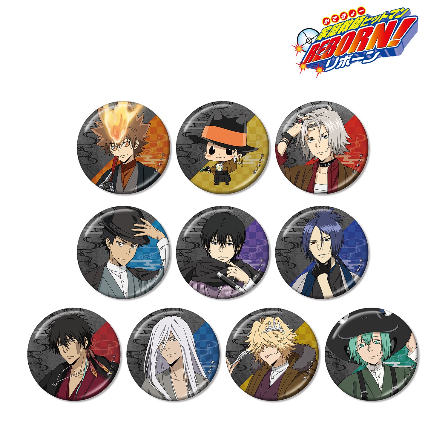 家庭教師ヒットマンREBORN!_描き下ろし 和洋折衷ver. トレーディングメタリック缶バッジ(単位/コンプリートBOX)【BOX/10パック?り】