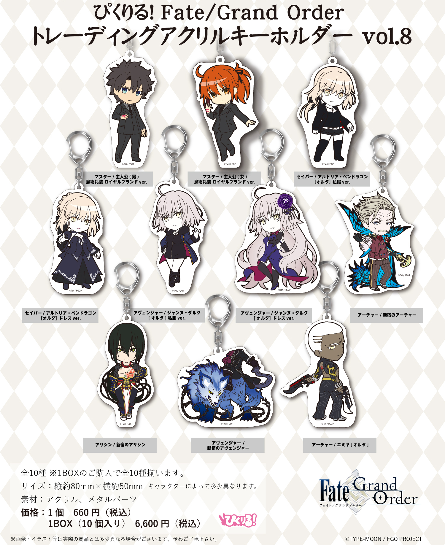 Fate/Grand Order_ぴくりる! トレーディングアクリルキーホルダー Vol