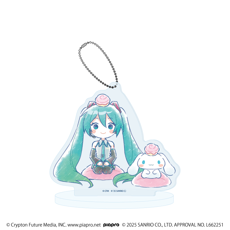 初音ミク×シナモロール_アクリルスタンドキーホルダー22/(グラフアートイラスト)