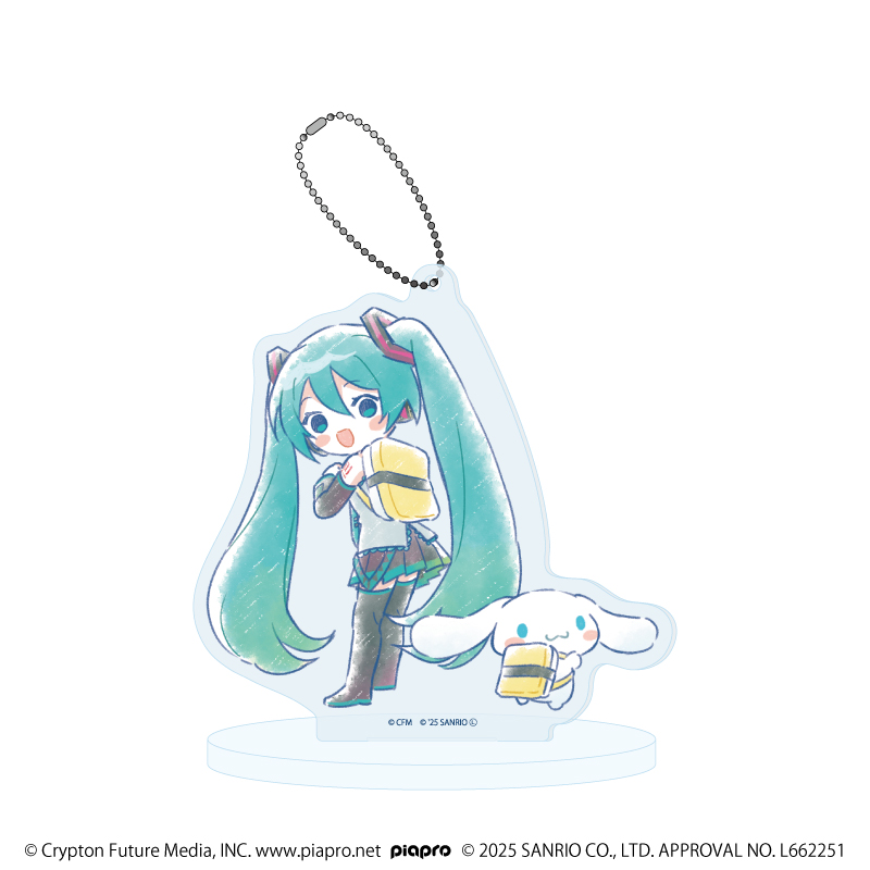 初音ミク×シナモロール_アクリルスタンドキーホルダー23/(グラフアートイラスト)
