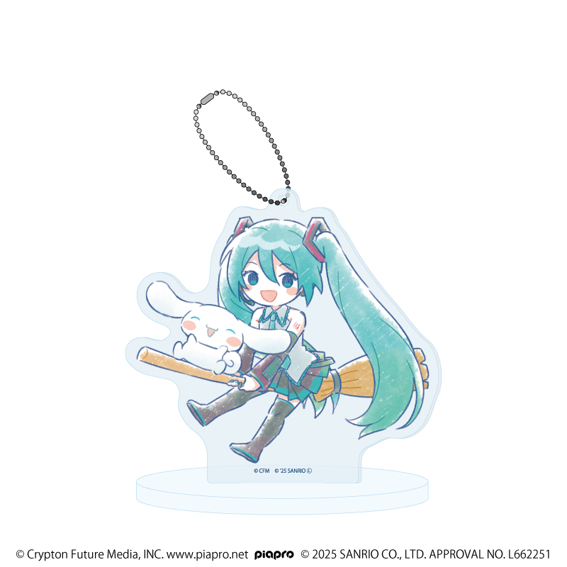 初音ミク×シナモロール_アクリルスタンドキーホルダー26/(グラフアートイラスト)