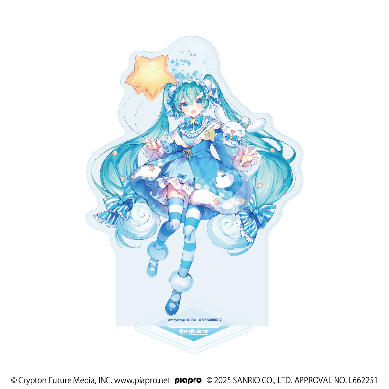 初音ミク×シナモロール_ホログラムアクリルスタンド 02/(コラボイラスト)
