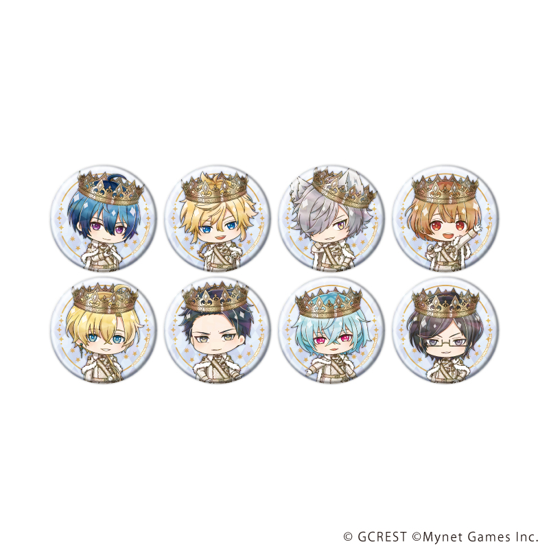 夢王国と眠れる100人の王子様_(57mm)_ホログラム缶バッジ 10/コンプリートセット(全8種)(ミニキャライラスト)【コンプリートセット/8個入り】