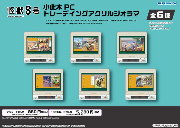 怪獣8号_小此木PCトレーディングアクリルジオラマ【コンプリートBOX／6パック入り】