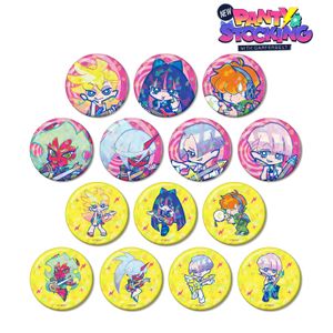 New PANTY ＆ STOCKING with GARTERBELT_F*Kaoriさんイラスト ロックver. トレーディングホログラム缶バッジ(単位/コンプリートBOX)【BOX/14パック入り】