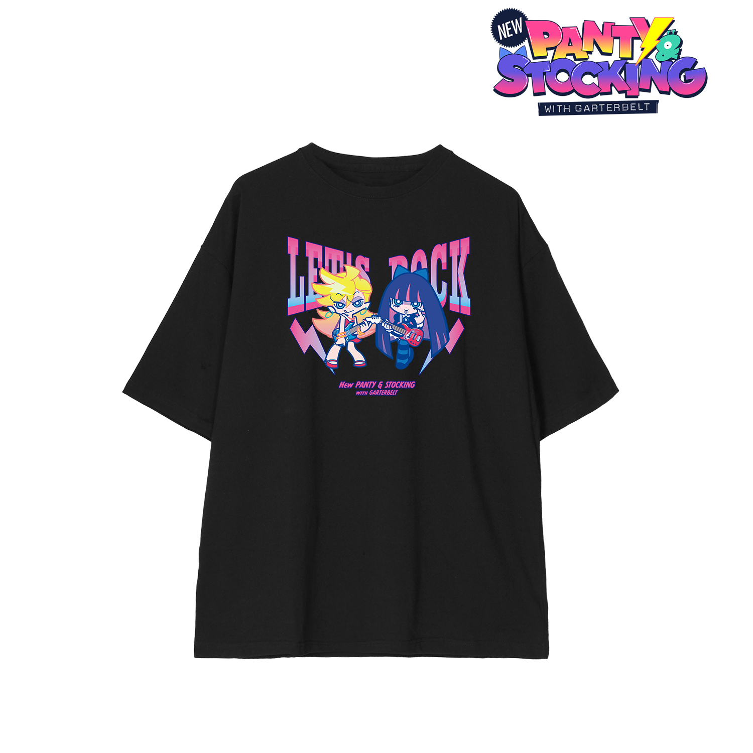 New PANTY ＆ STOCKING with GARTERBELT_(サイズ/S)_F*Kaoriさんイラスト パンティ&ストッキング ロックver. BIGシルエットTシャツユニセックス