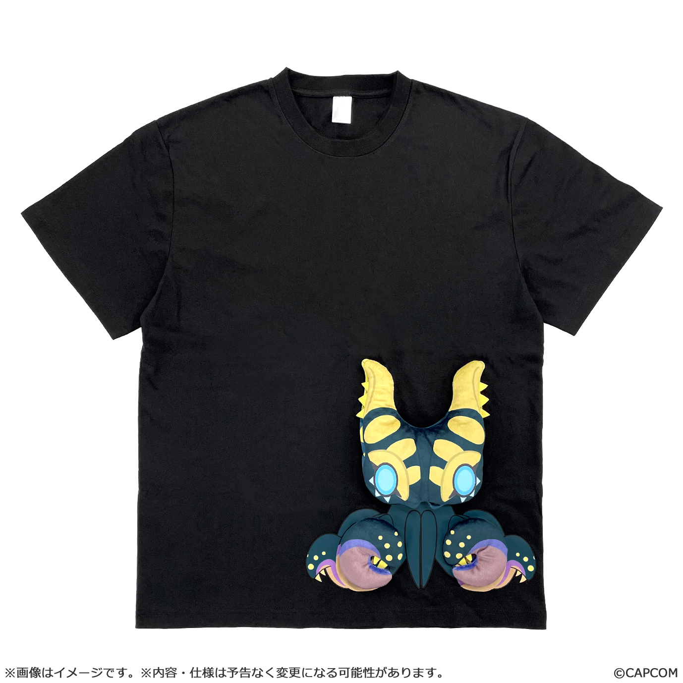 モンスターハンターワイルズ_XLサイズ_飛び出すTシャツ ヌ・エグドラ