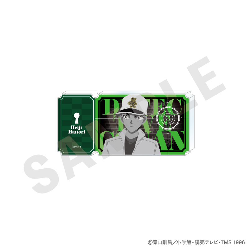 名探偵コナン_ペイントラクトシリーズ チケット風アクリルブロック モノクロver.（服部平次）
