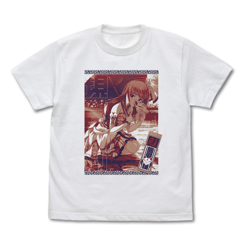 アイドルマスター ミリオンライブ!_Mサイズ_白石紬「…コン♪」Tシャツ/WHITE
